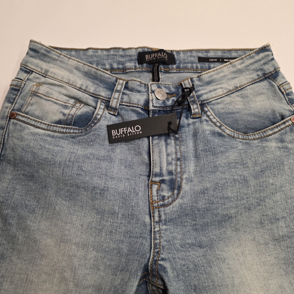 NWT Buffalo David Bitton Faith Mid Rise Skinny Jeans Size 27 - Picture 4 of 13